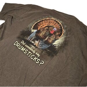 Bass Pro Shops Shirt Mens 2XL Brown Short Sleeve‎ Turkey Hunting Cotton